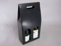 Boite 2 bouteilles champagne - Cuir Noir 20x10x38,5cm