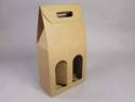 Boite 2 bouteilles champagnes - Havane 20x10x38,5cm