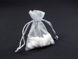 Sachet 10cm pour Mariage ou Baptème organza - Argent