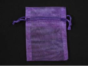 Sachet 10cm pour Mariage ou Baptème organza - Violet