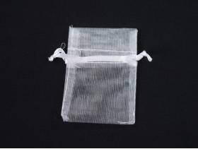 Sachet 7,5cm pour Mariage ou Baptème organza - Blanc
