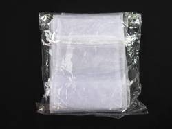 Sachet 7,5cm pour Mariage ou Baptème organza - Blanc