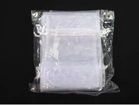 Sachet 7,5cm pour Mariage ou Baptème organza - Blanc