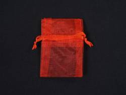 Sachet 7,5cm pour Mariage ou Baptème organza - Rouge