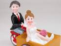 Figurine pour mariage - Couple en vélo cargo