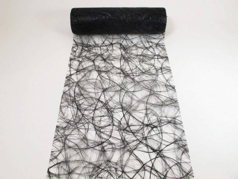 Chemin de table Sizoweb - Noir 25m