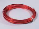 Fil Aluminium décoratif pour bijoux plat 3,5mm - Rouge