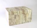 Boite Secret 4 bouteilles motifs bois 32x17x18cm