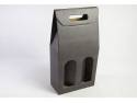 Boite 2 bouteilles - Croco Moka 18x9x39cm
