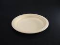Assiette ronde en fibre de canne biodégradable et recyclable Ø18cm