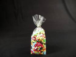 Sachet confiserie 9x5x25cm plastique pp transparent fond plat