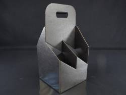 Panier carton 4 bouteilles bière - Noir